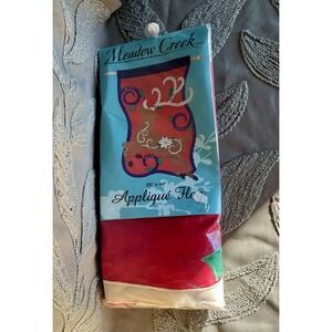 Christmas Traditional Reindeer Appliqué Garden Yard Flag Deck 28x44"Meadow Creek